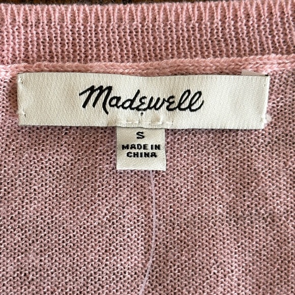 Madewell | Petal Pink Southstar Merino Wool Blend Lightweight Scoop Neck Sweater - Picture 5 of 8